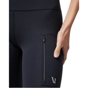 Vuori Womens Evolve Zipped Legging in Black